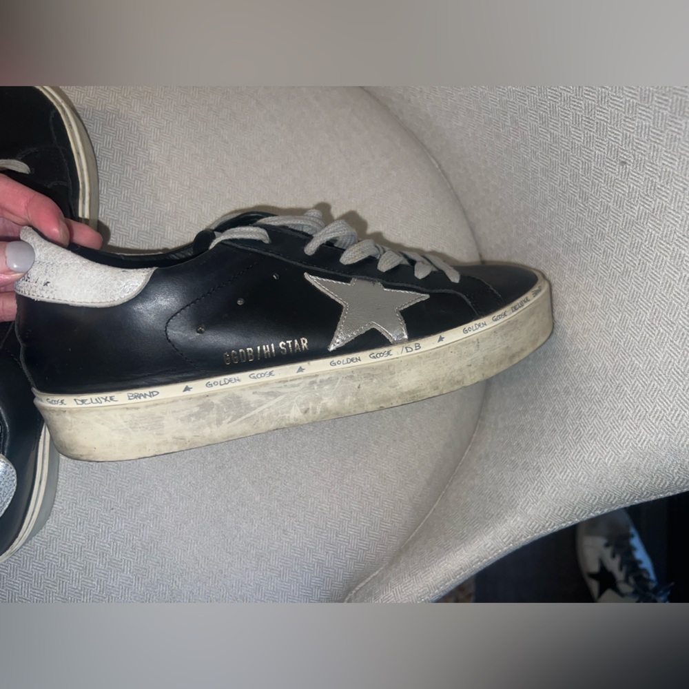 Black Golden Goose Hi Star Platform Sneaker